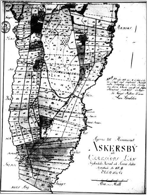 Karta över 1811 års storskifte