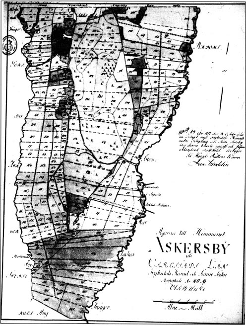 Karta &ouml;ver 1811 &aring;rs storskifte